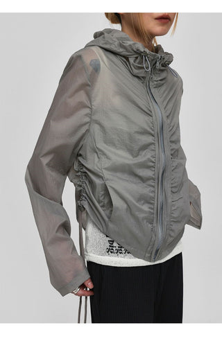 Korean hooded suncoat jacket