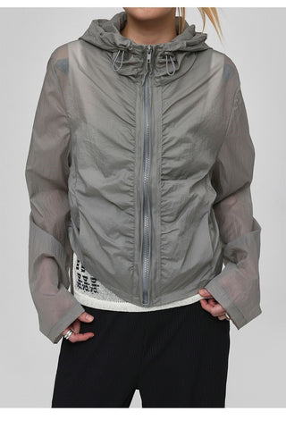 Korean hooded suncoat jacket