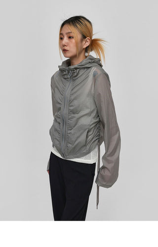Korean hooded suncoat jacket