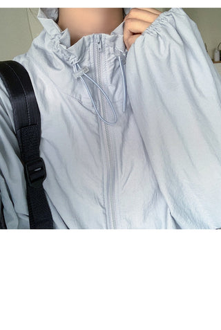 Lace-up short suncoat jacket