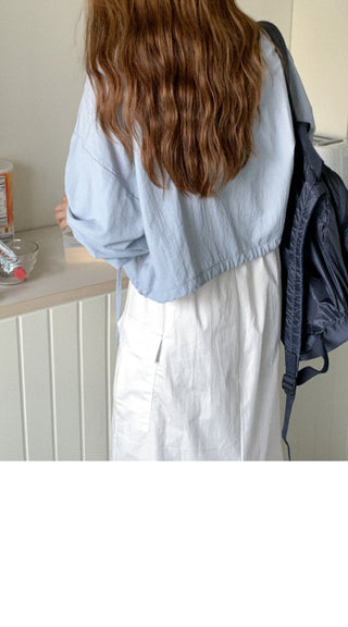 Lace-up short suncoat jacket