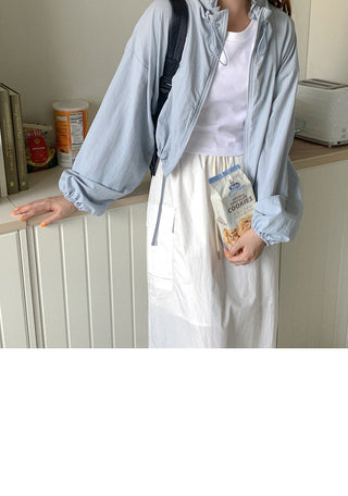 Lace-up short suncoat jacket