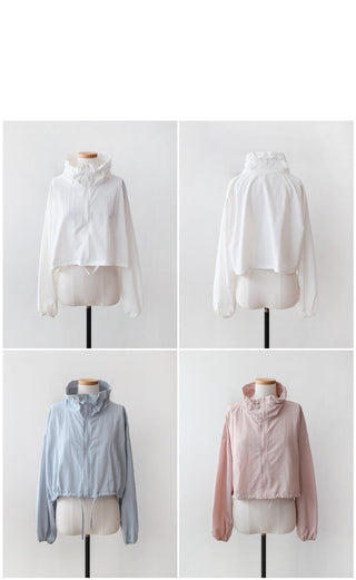 Lace-up short suncoat jacket