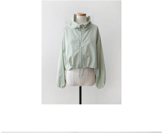 Lace-up short suncoat jacket