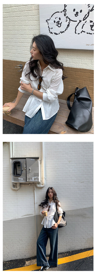 Belted wide-leg jeans