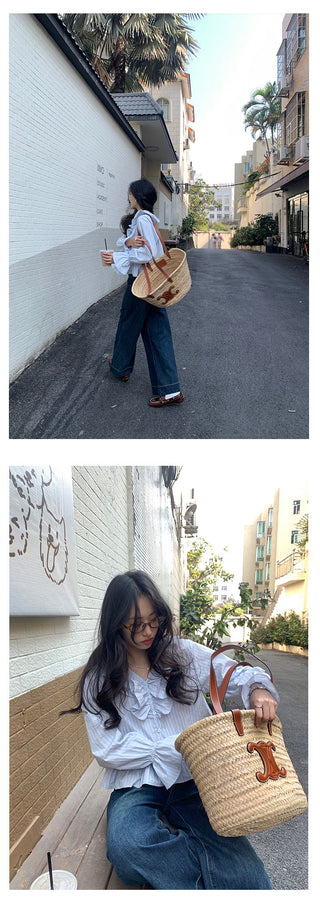 Belted wide-leg jeans