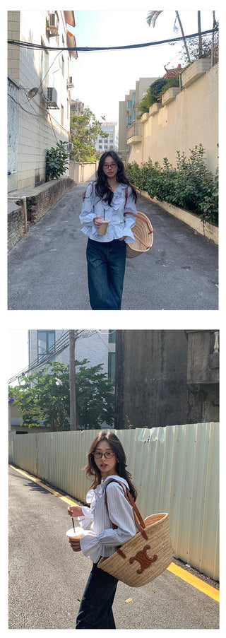 Belted wide-leg jeans