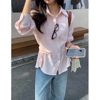 Fake two piece shirt