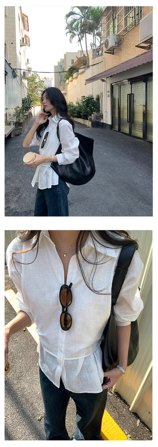 Fake two piece shirt