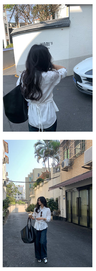 Fake two piece shirt