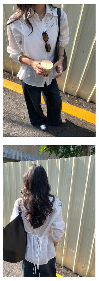 Fake two piece shirt