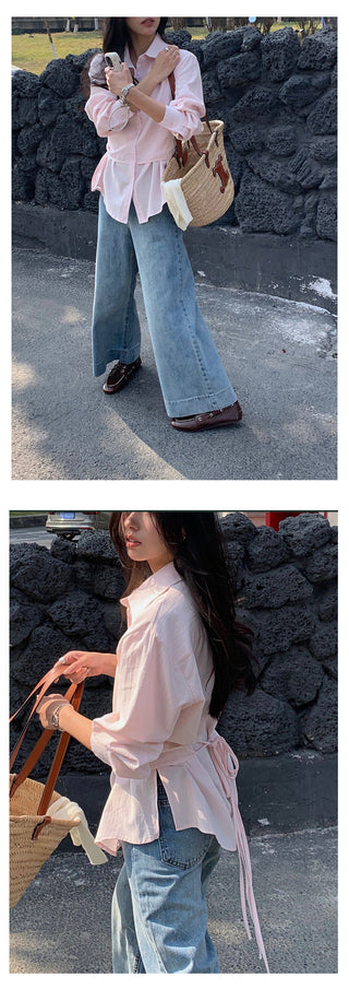 Fake two piece shirt