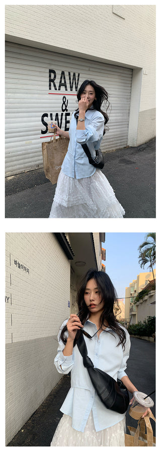 Fake two piece shirt