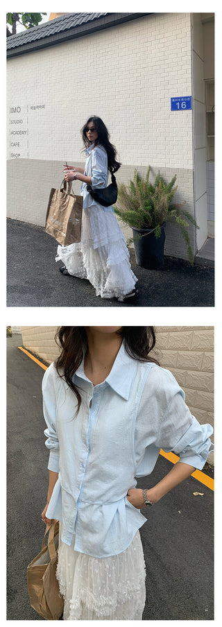 Fake two piece shirt