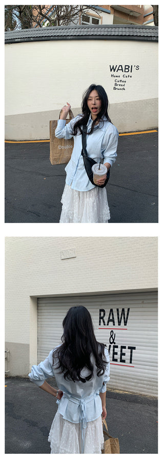Fake two piece shirt