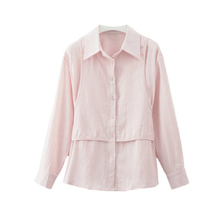 Fake two piece shirt