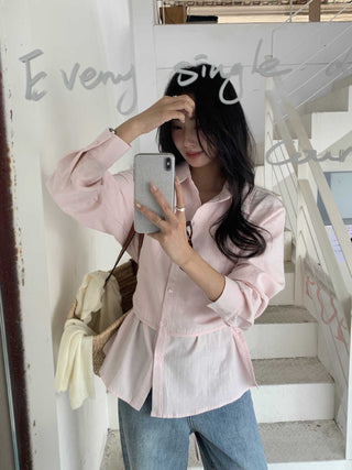 Fake two piece shirt