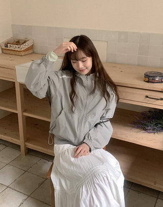 Lace hooded cardigan