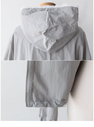 Lace hooded cardigan