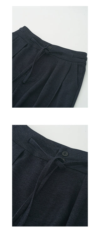 Lace-up wide-leg pants