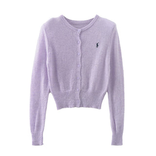 Wool knit cardigan