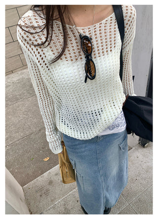 Hollow-out sweater