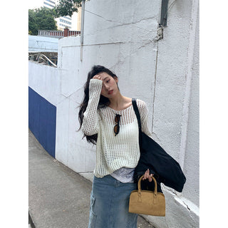 Hollow-out sweater