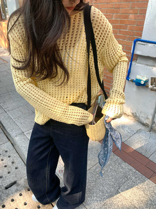 Hollow-out sweater