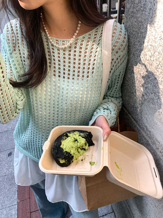 Hollow-out sweater