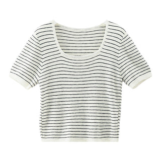 Striped wool top