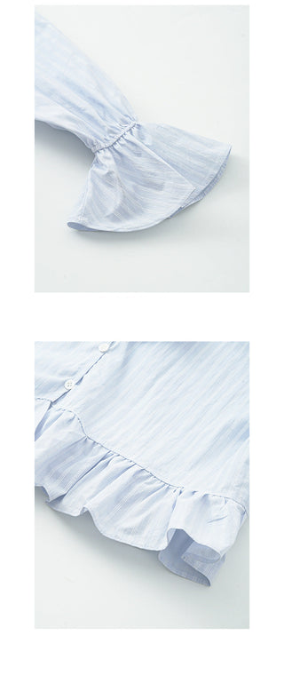 V-neck puff shirt