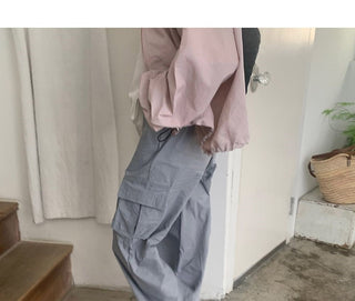 Pure color zipper jacket