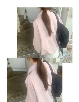 Pure color zipper jacket