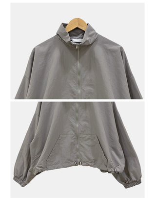 Pure color zipper jacket