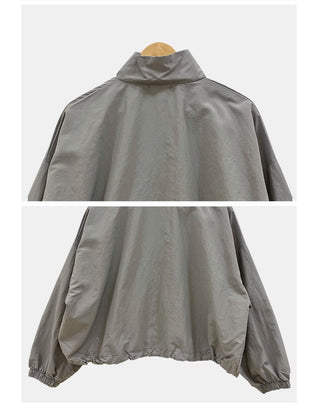 Pure color zipper jacket