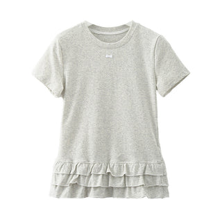Ruffled hem tee