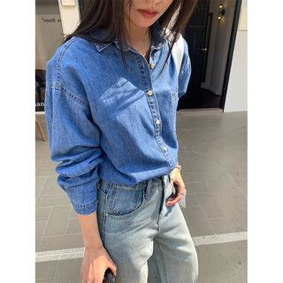 Washed denim shirt