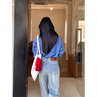 Washed denim shirt