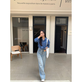 Washed denim shirt