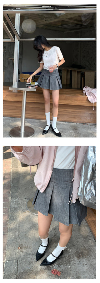 Pleated work skirt