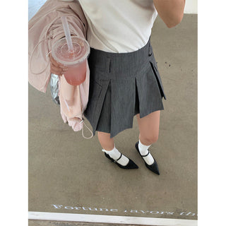Pleated work skirt