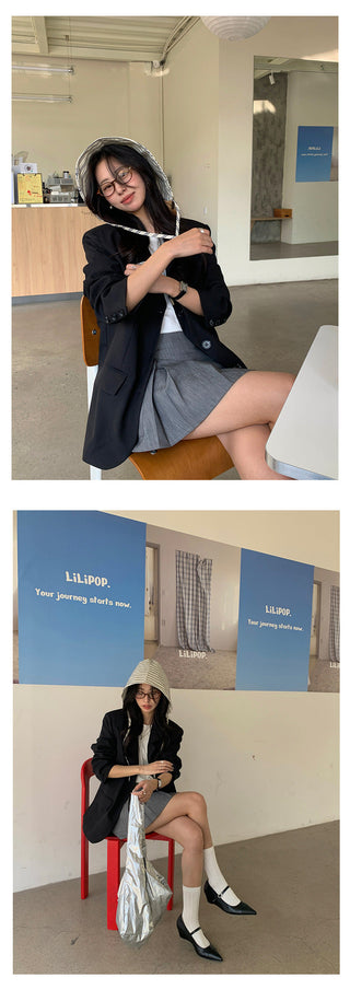 Pleated work skirt