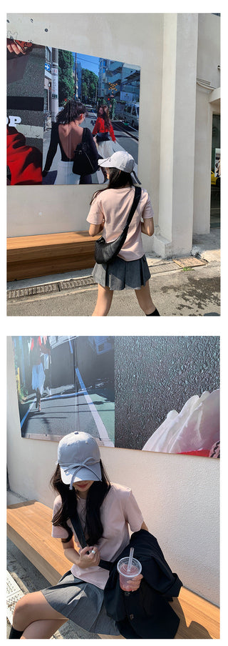 Pleated work skirt
