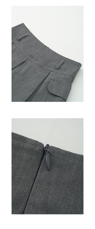 Pleated work skirt