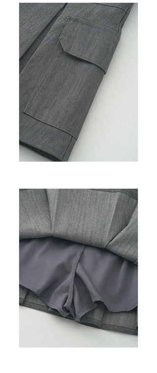 Pleated work skirt