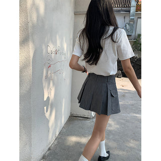 Pleated work skirt
