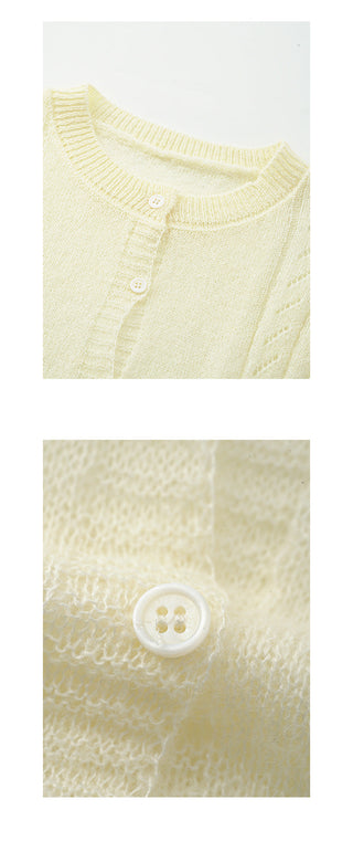 Hollow-out cardigan