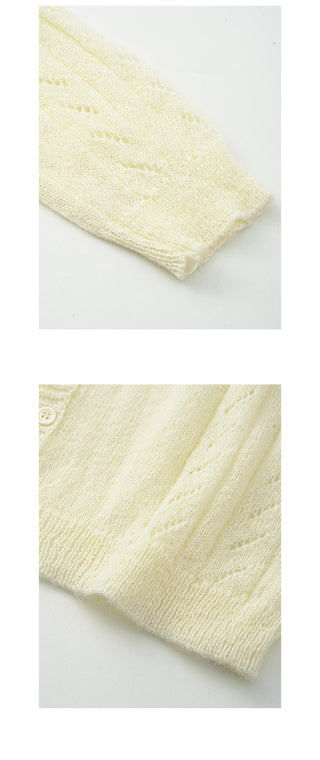 Hollow-out cardigan