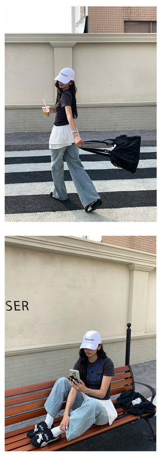 Pocket straight jeans