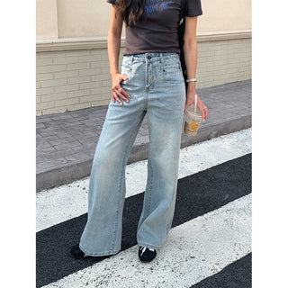 Pocket straight jeans